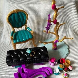 Ever After High Hat Tastic Party doll accessory Chair food tea cup furniture lot